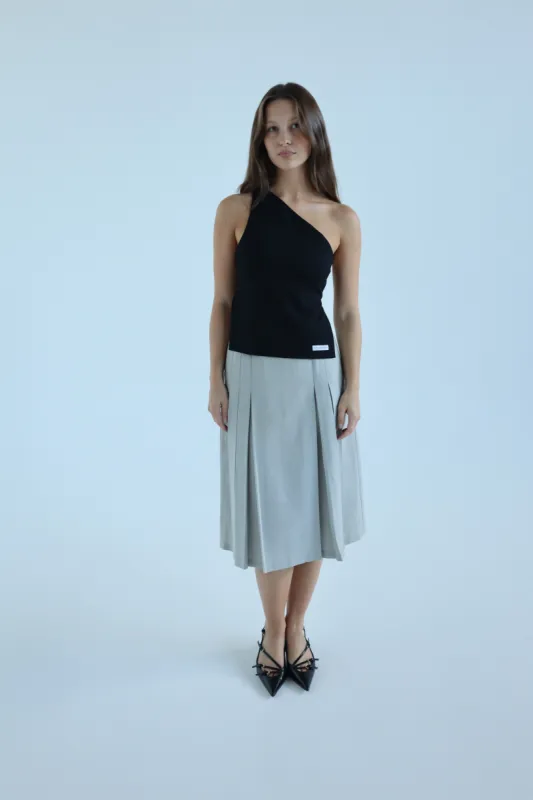 One Shoulder Backless Top | Black sold by With Consideration
