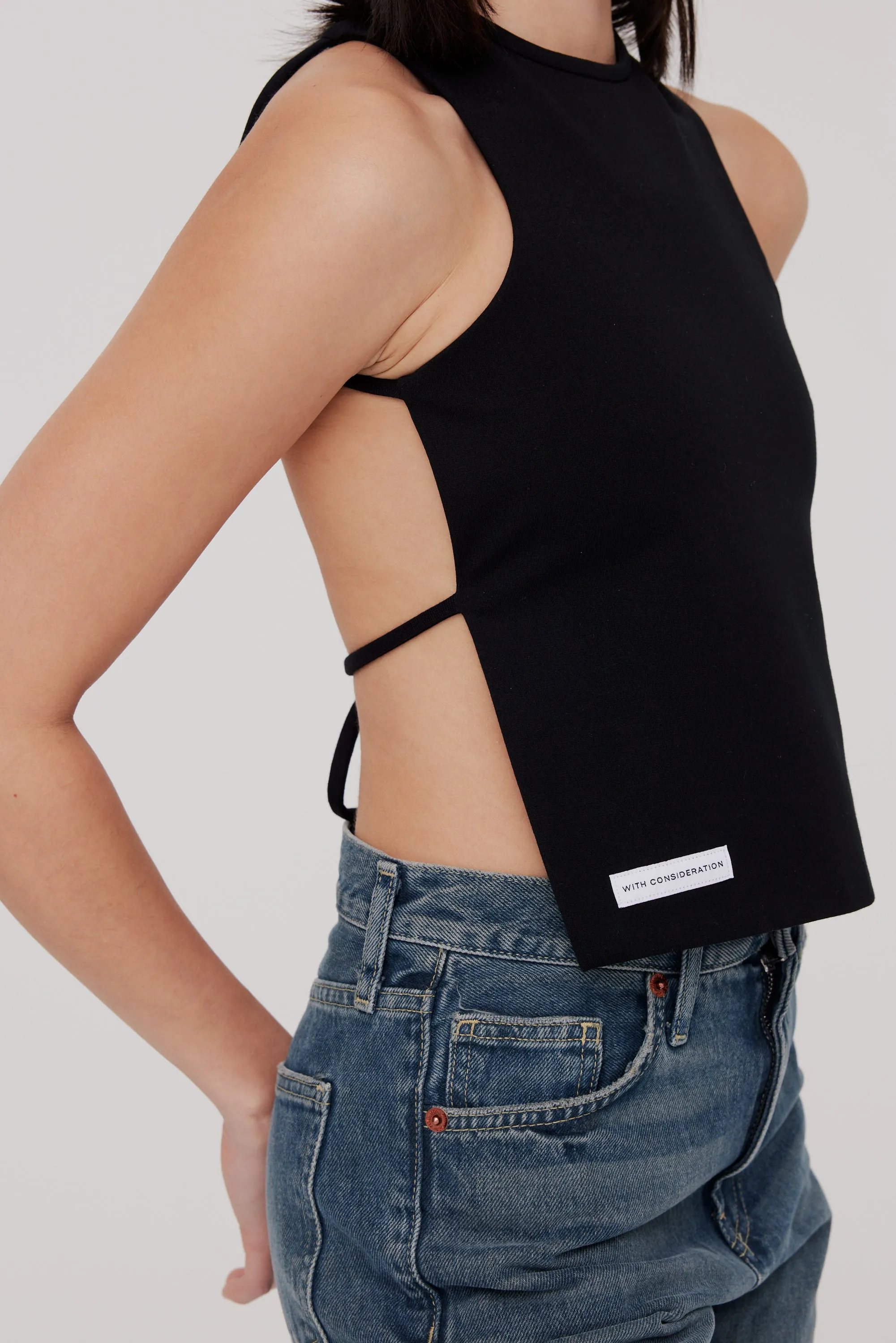 Backless Tie Top | Black sold by With Consideration product image thumbnail 5