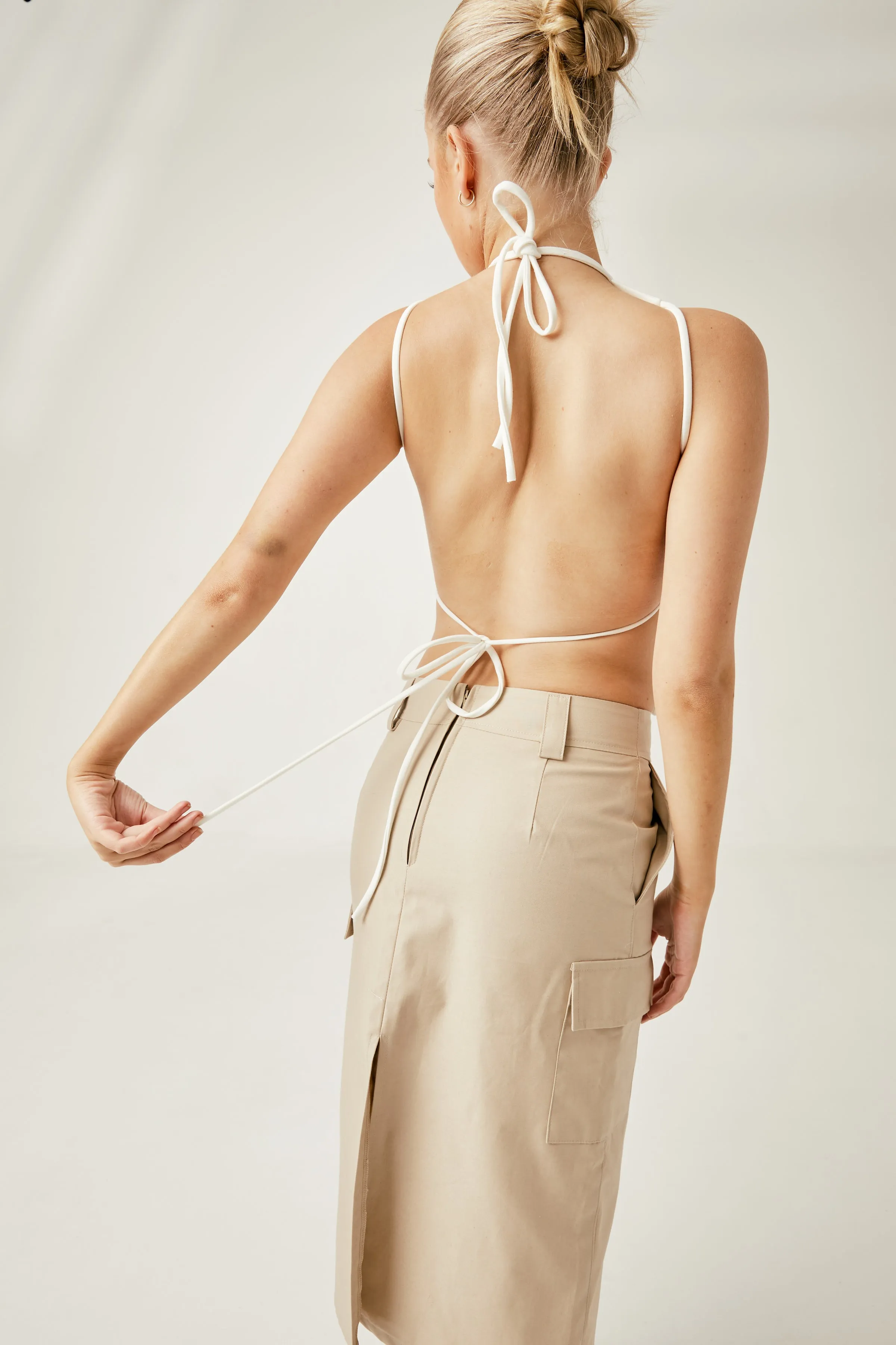 Backless Tie Top | White sold by With Consideration product image thumbnail 2
