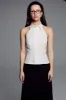 Ruffle Halter Shirt | White sold by With Consideration