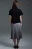 pleated midi skirt - slate sold by With Consideration