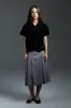 pleated midi skirt - slate sold by With Consideration