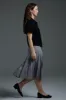 pleated midi skirt - slate sold by With Consideration