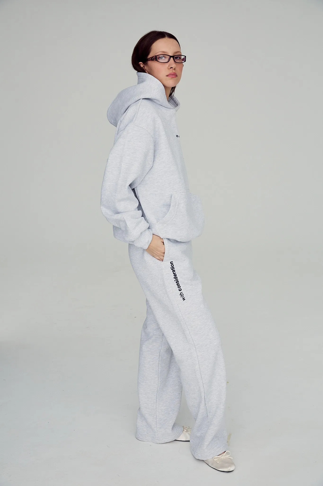 signature tracksuit pants - grey sold by With Consideration product image thumbnail 3