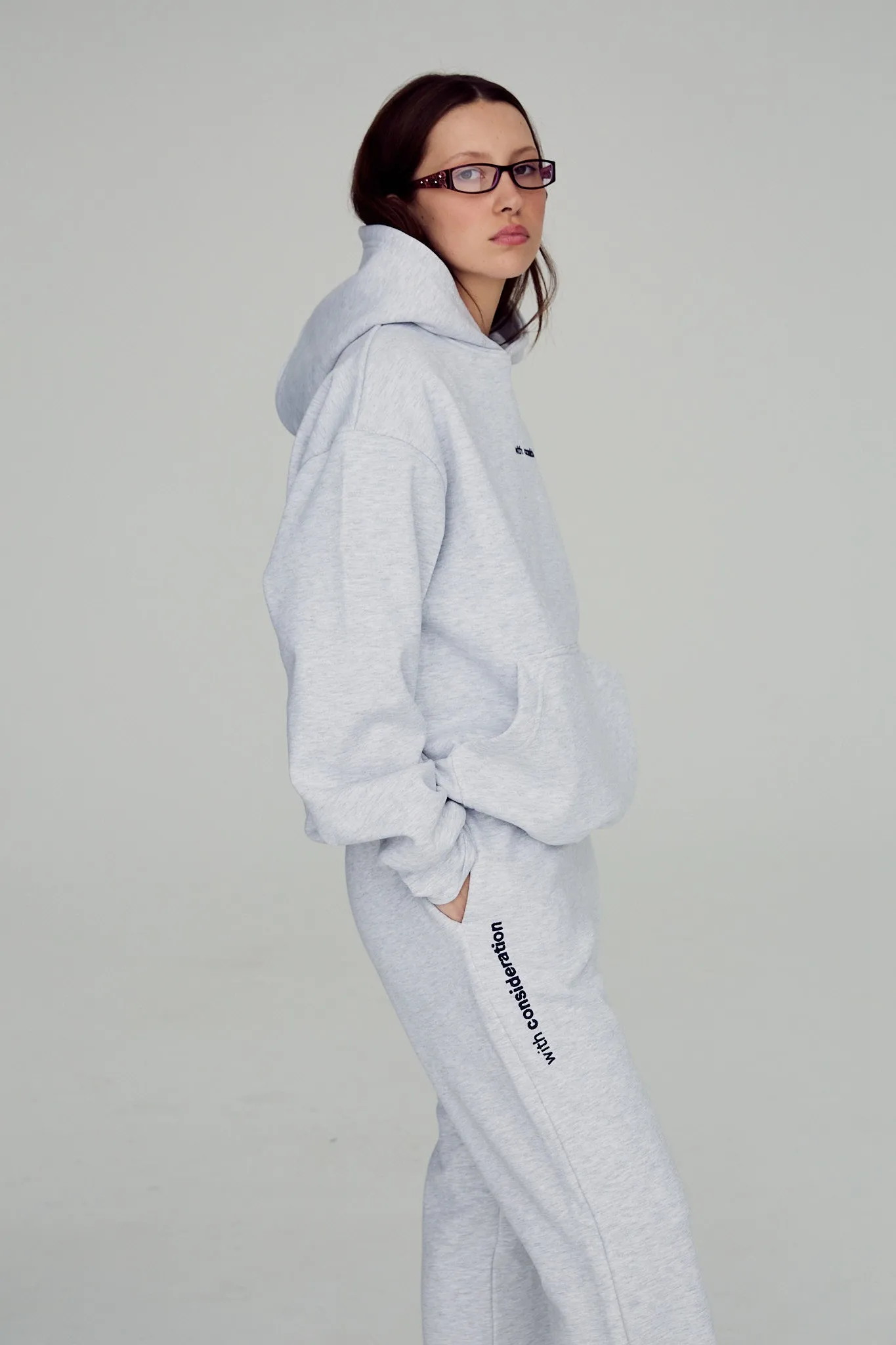 signature tracksuit pants - grey sold by With Consideration product image thumbnail 2