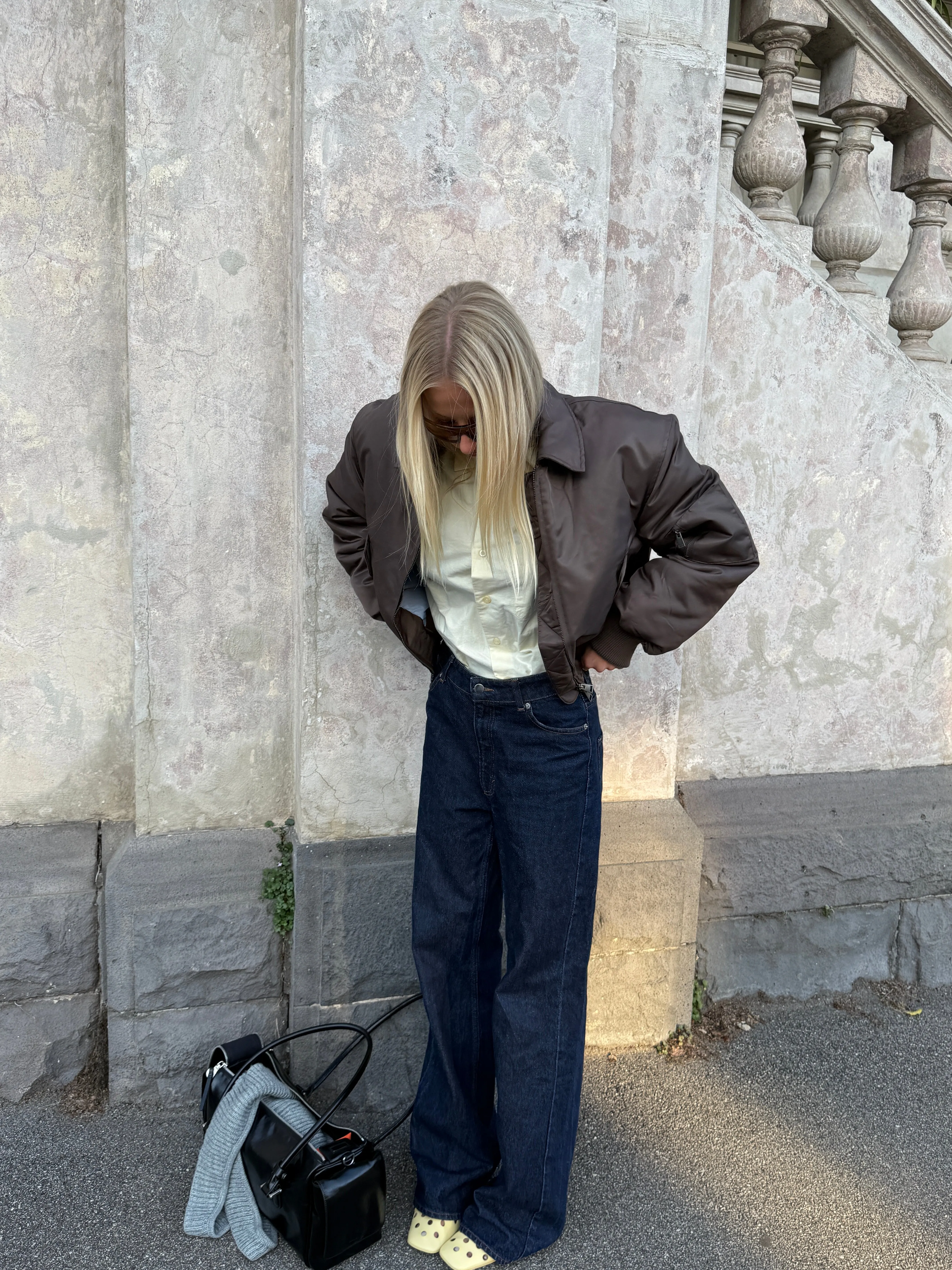 Chocolate Bomber Jacket sold by With Consideration product image thumbnail 5