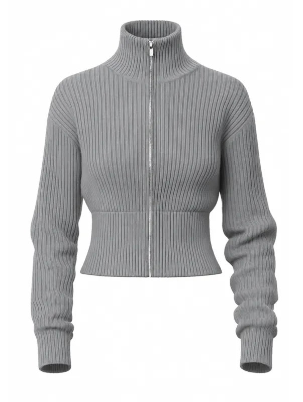 Cotton Cashmere Zip Up made by With Consideration