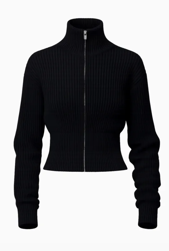 Cotton Cashmere Zip Up made by With Consideration