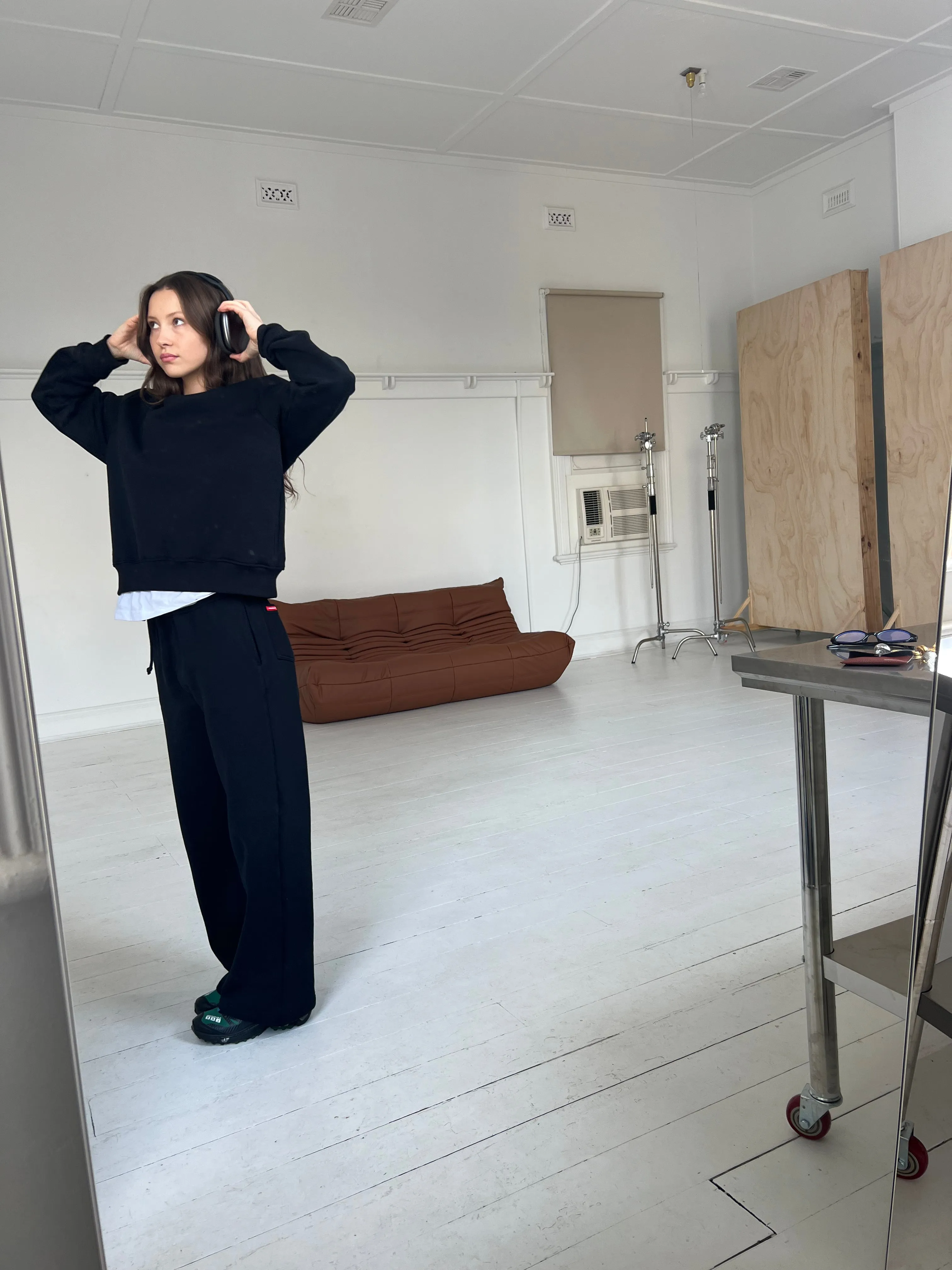 wide leg tracksuit pants | black sold by With Consideration product image thumbnail 3