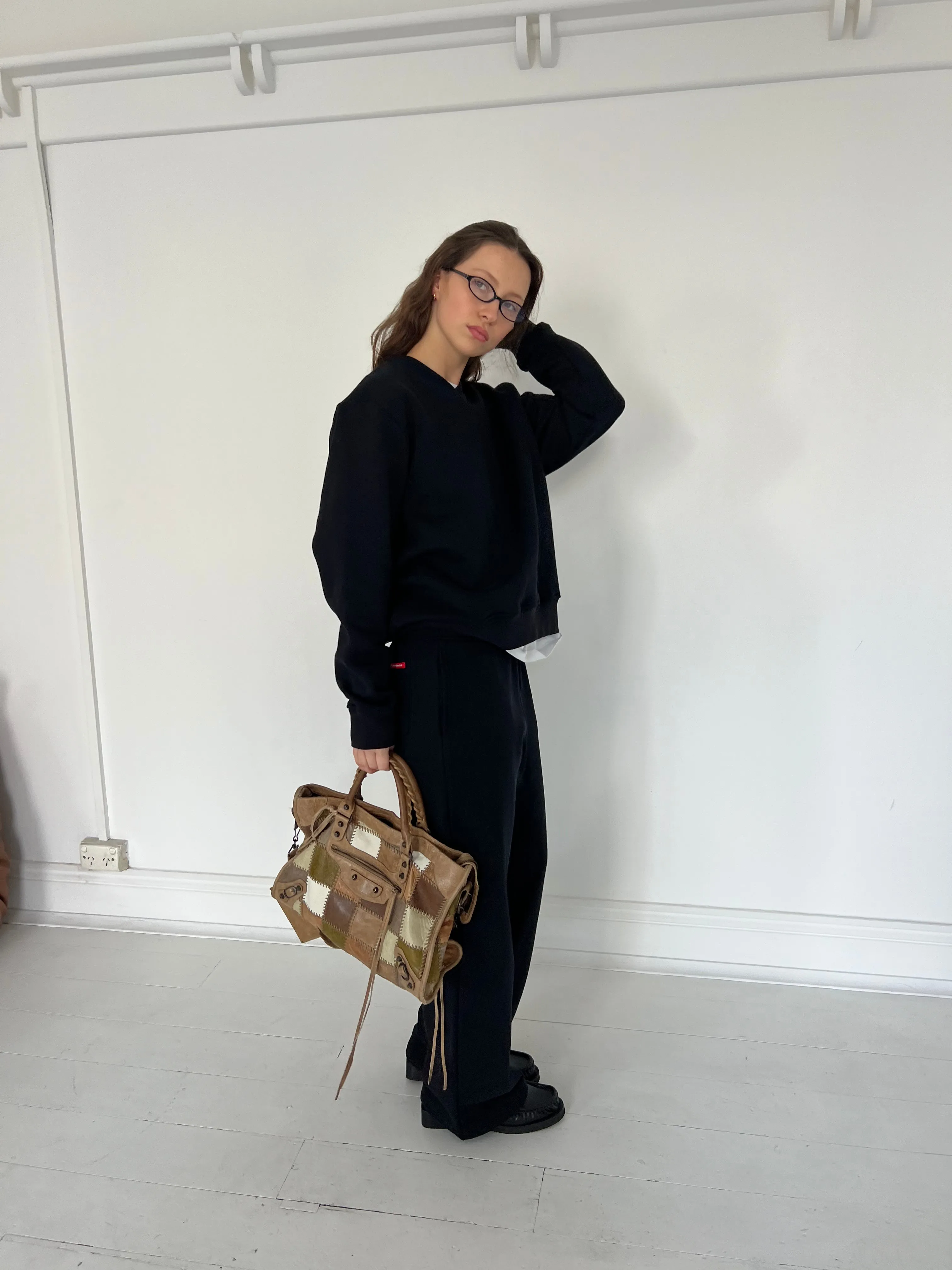 wide leg tracksuit pants | black sold by With Consideration product image thumbnail 4