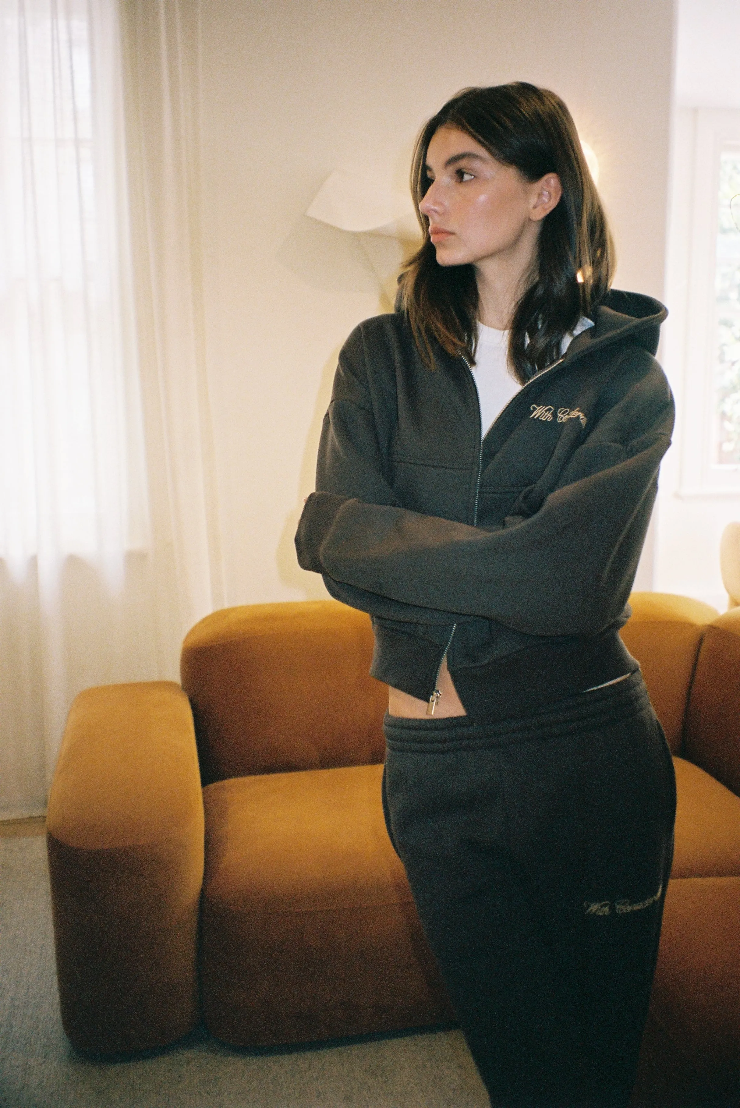 Signature Zip Up Hoodie | Brown sold by With Consideration product image thumbnail 5