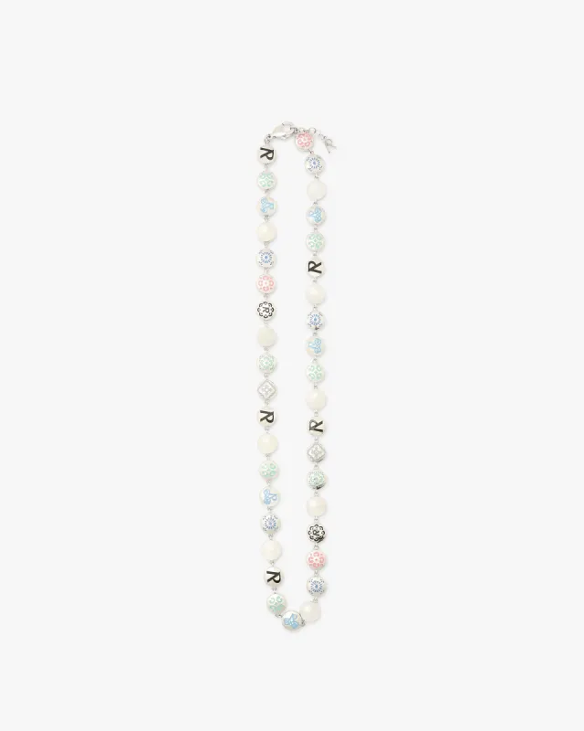 Enameled Bead Necklace - Silver made by Represent