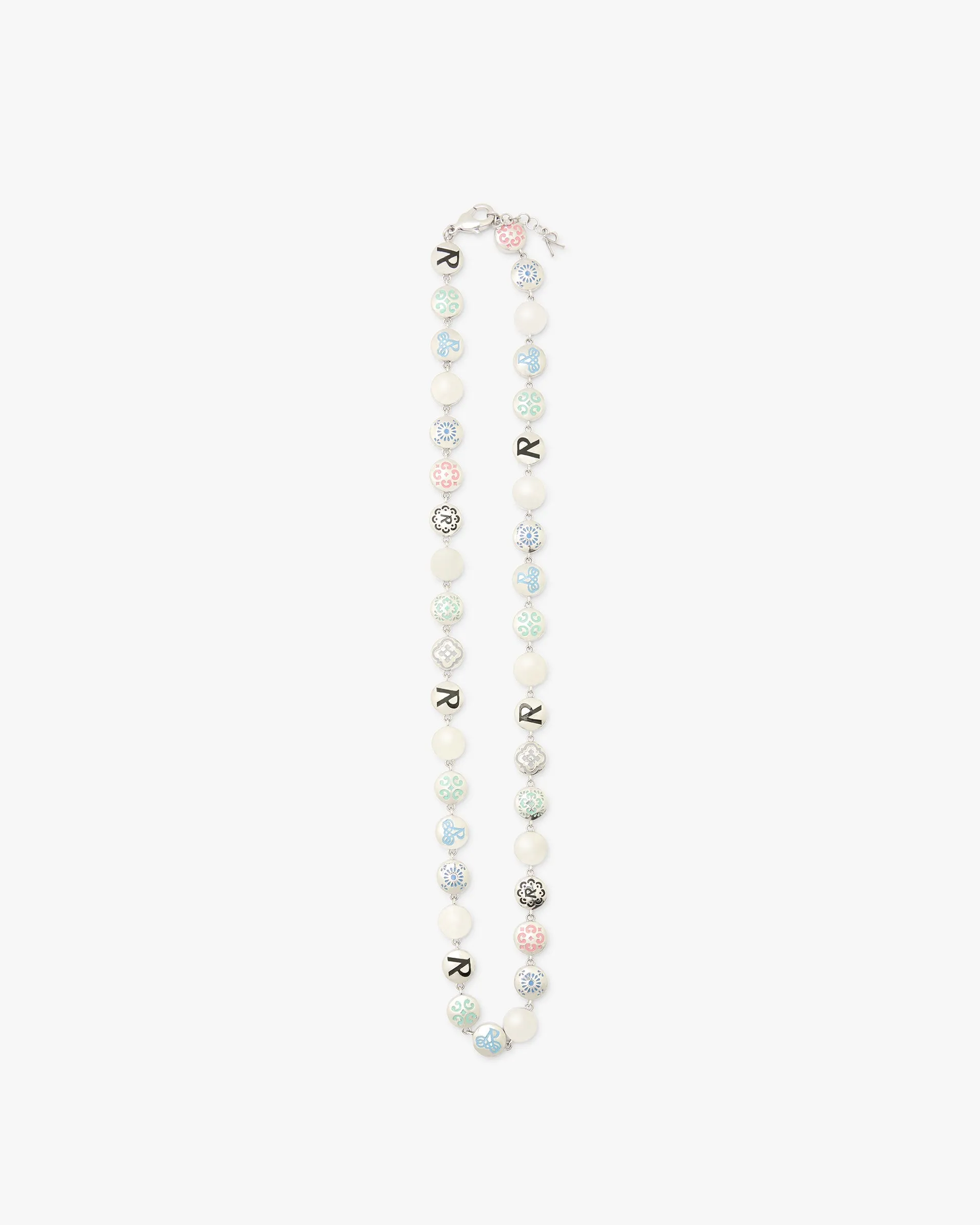 Enameled Bead Necklace - Silver sold by Represent