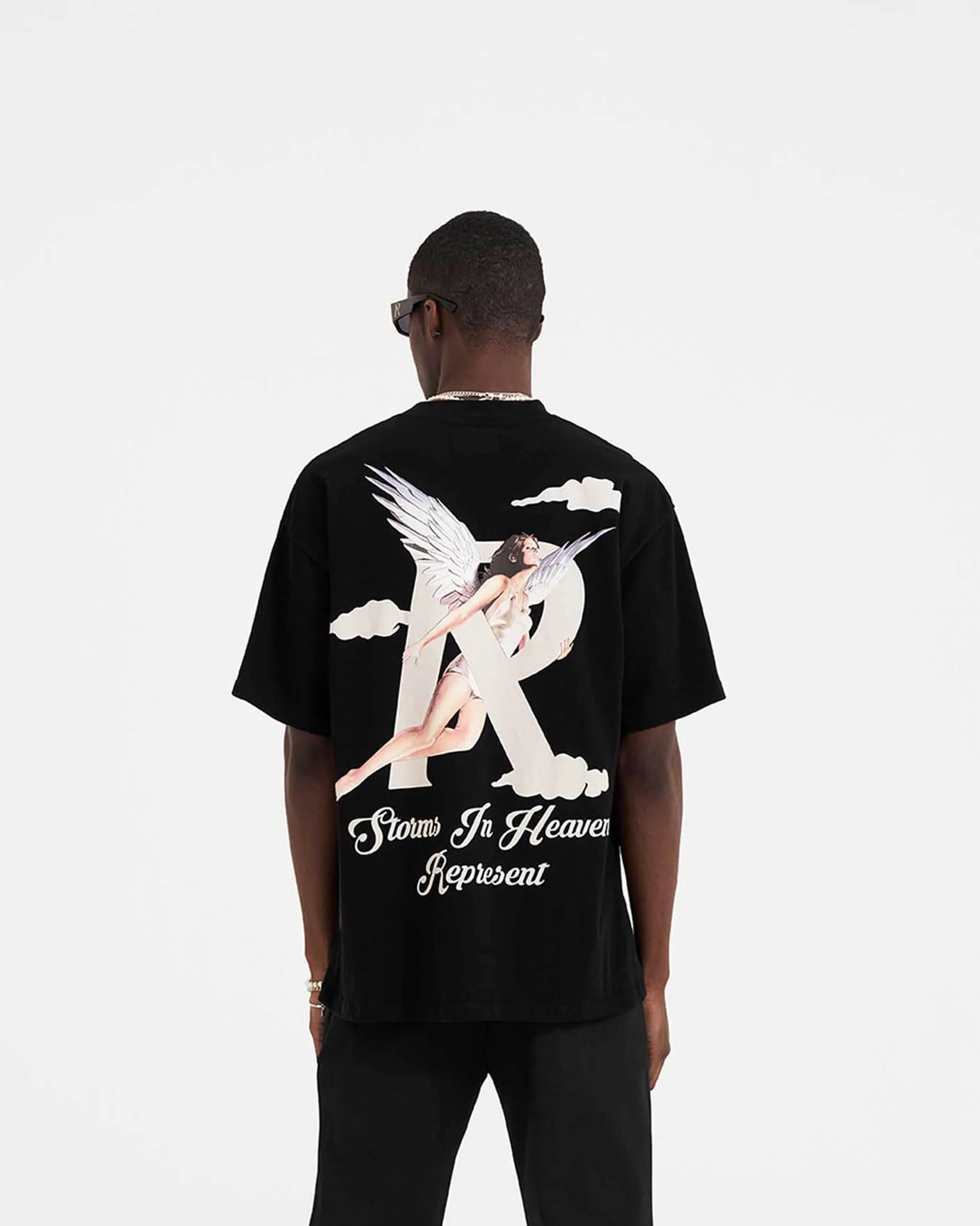 Storms In Heaven T-Shirt - Black sold by Represent product image thumbnail 4