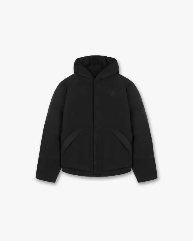 Hooded Puffer Jacket - Jet Black sold by Represent