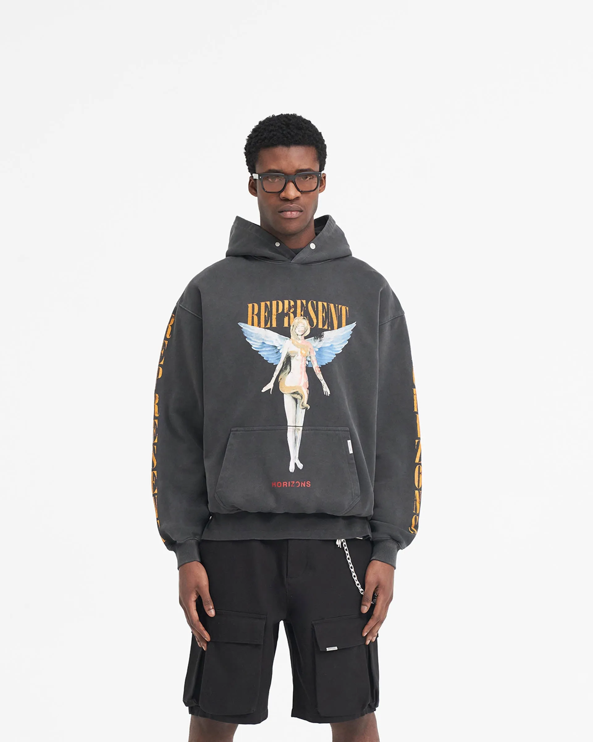 Reborn Hoodie - Aged Black sold by Represent product image thumbnail 3