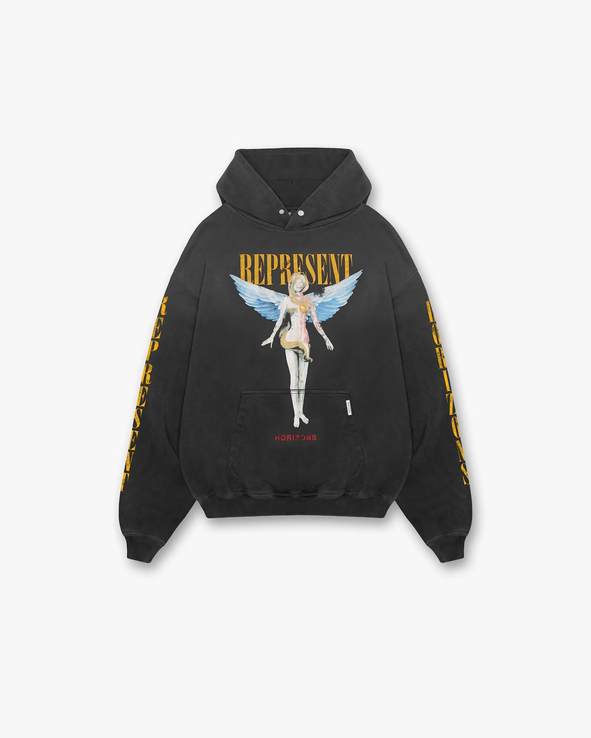 Reborn Hoodie - Aged Black sold by Represent