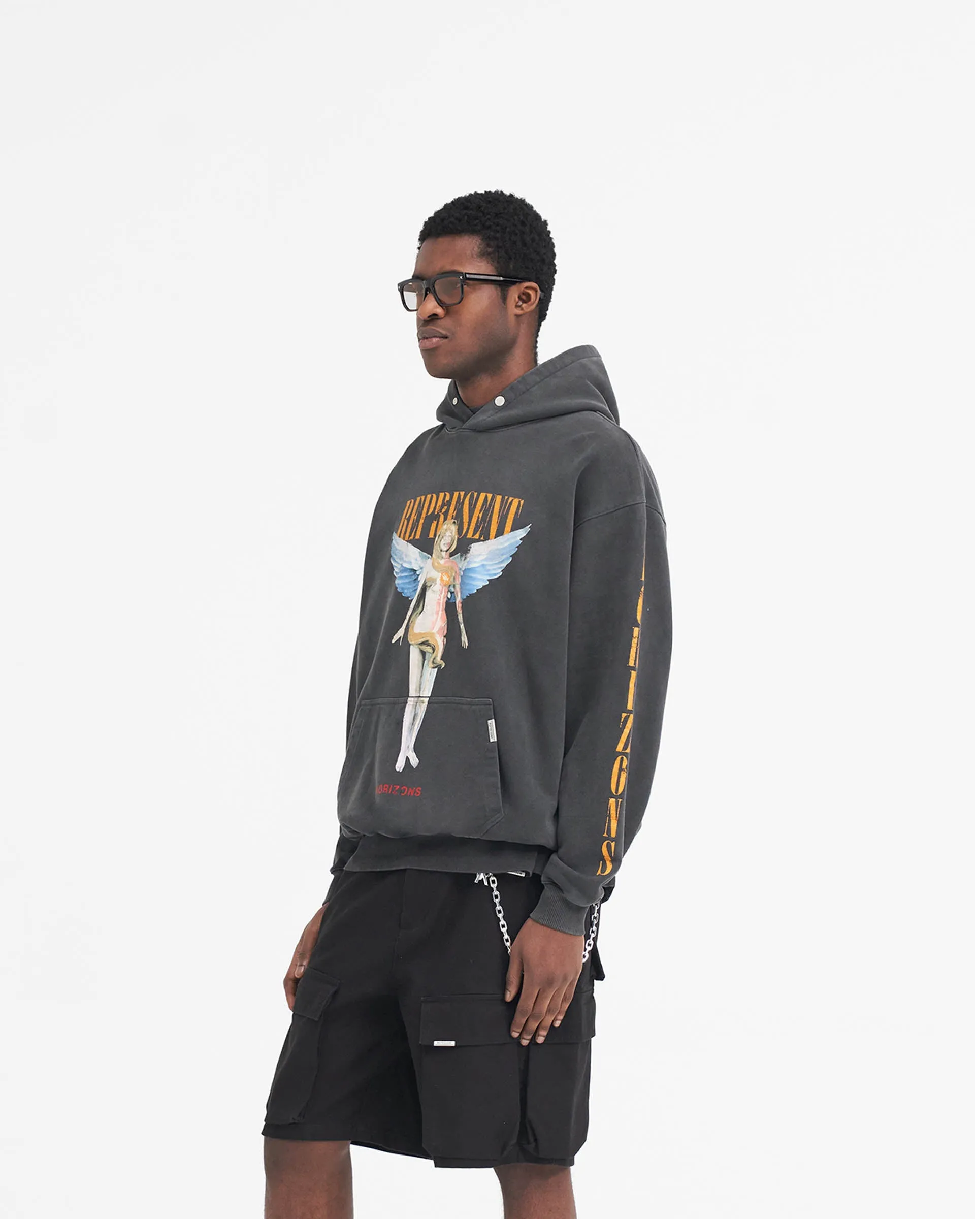 Reborn Hoodie - Aged Black sold by Represent product image thumbnail 2