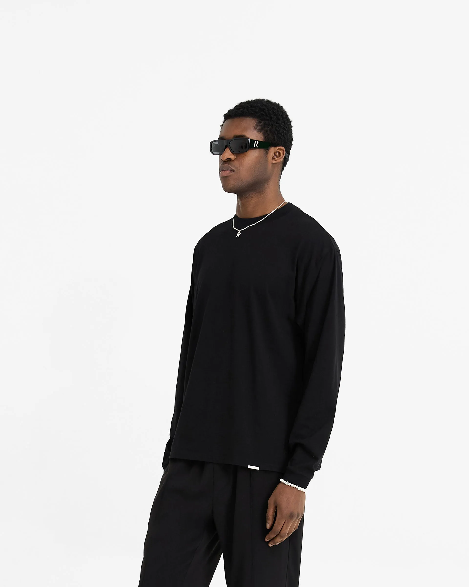 Initial Long Sleeve T-Shirt - Black sold by Represent product image thumbnail 2