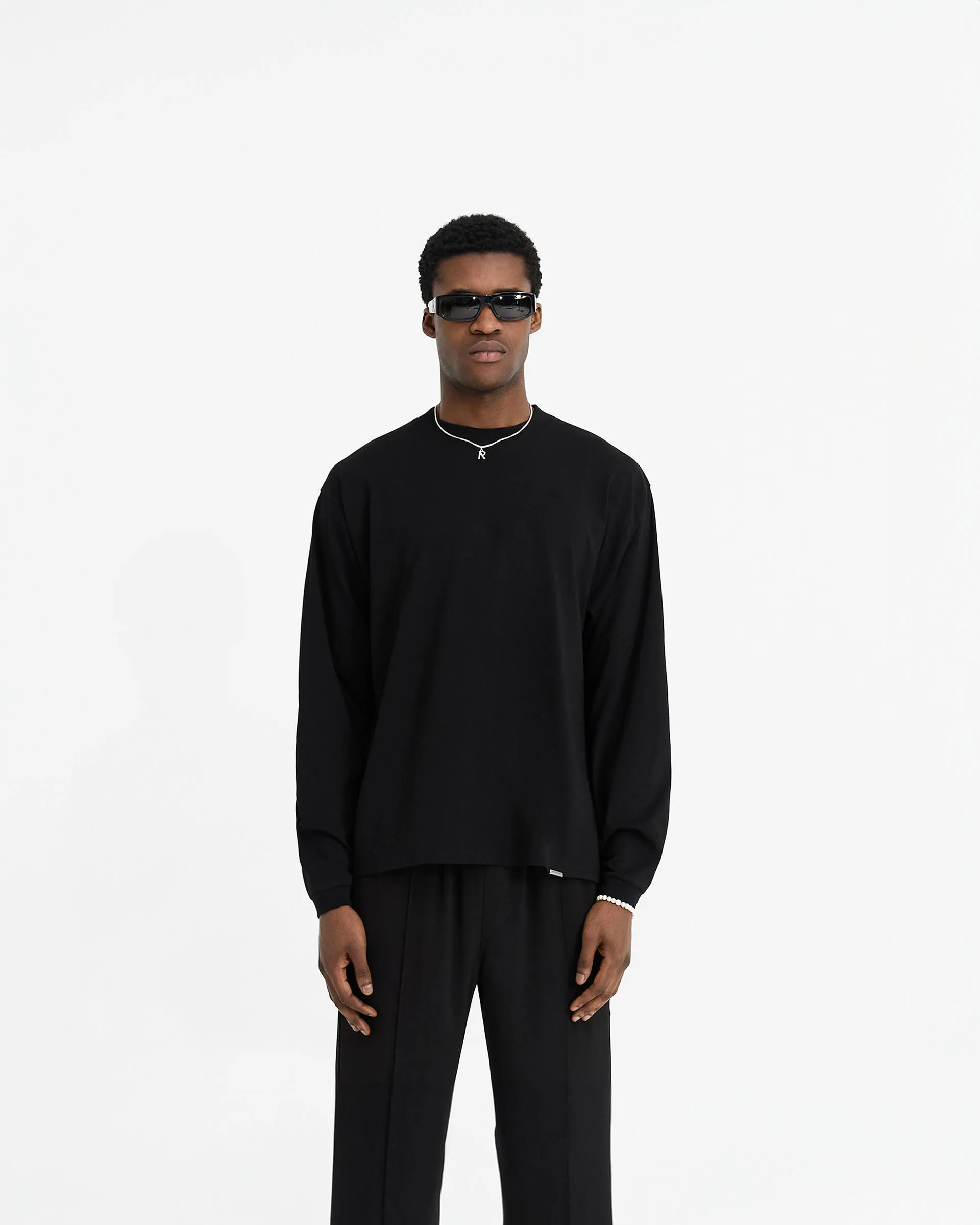 Initial Long Sleeve T-Shirt - Black sold by Represent product image thumbnail 3