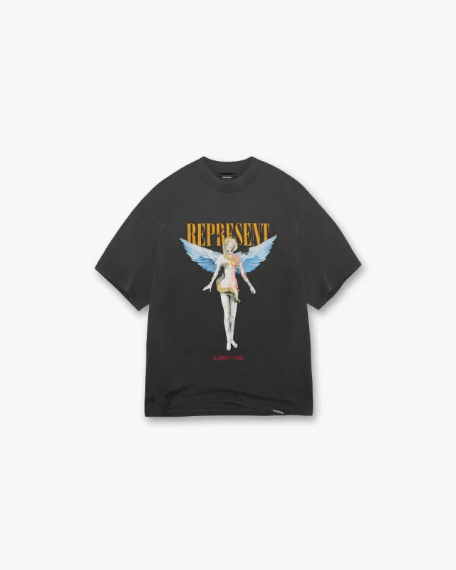 Reborn T-Shirt - Aged Black sold by Represent