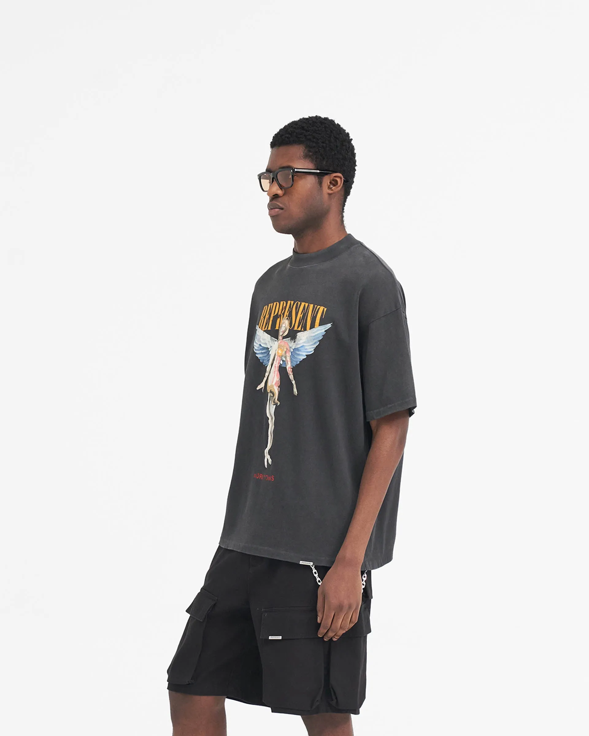 Reborn T-Shirt - Aged Black sold by Represent product image thumbnail 4