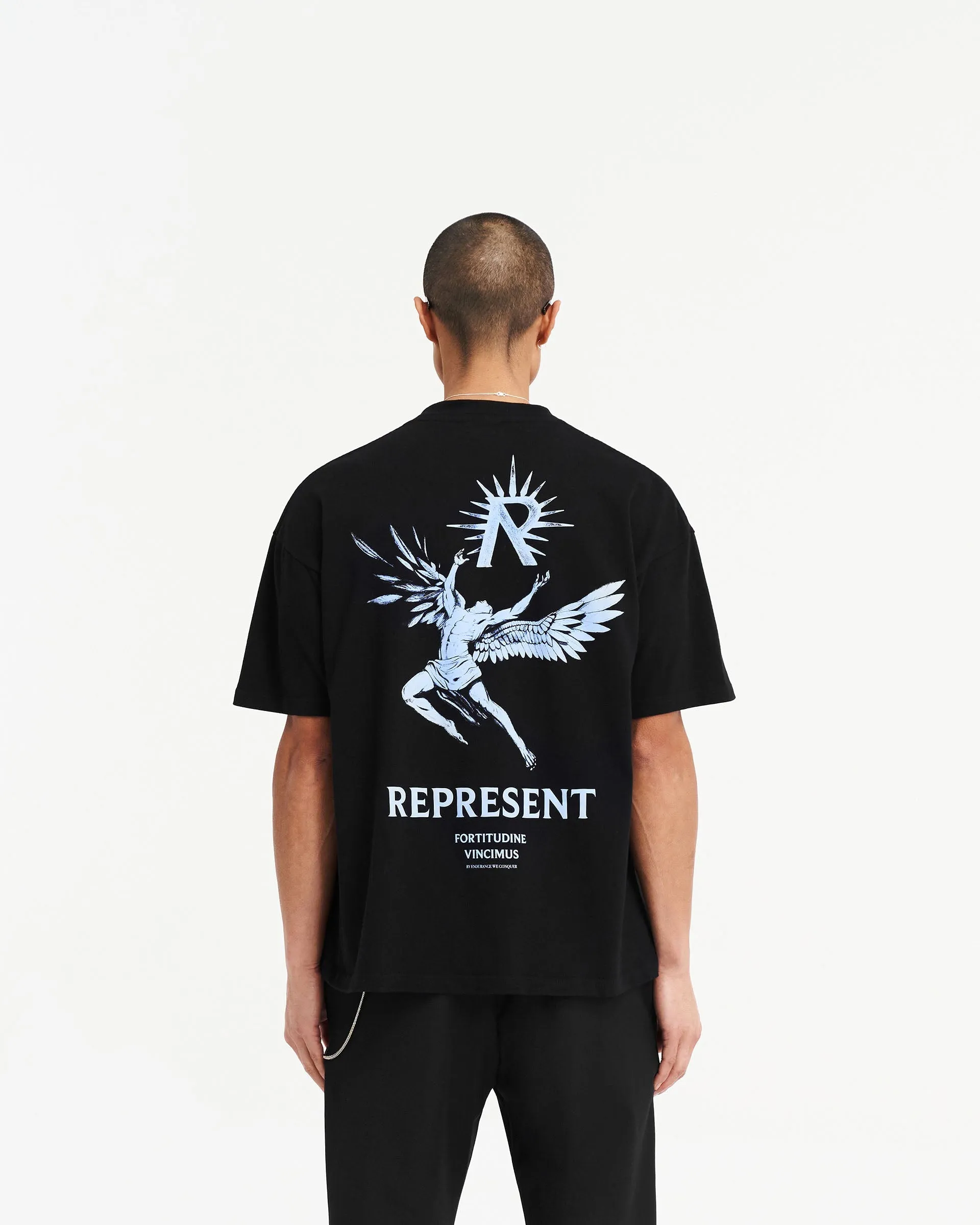 Icarus T-Shirt - Jet Black Blue sold by Represent product image thumbnail 5