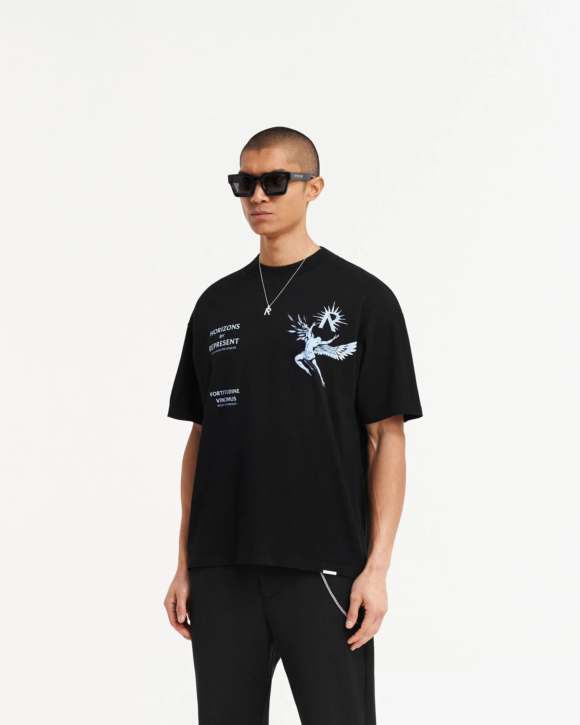 Icarus T-Shirt - Jet Black Blue sold by Represent product image thumbnail 4