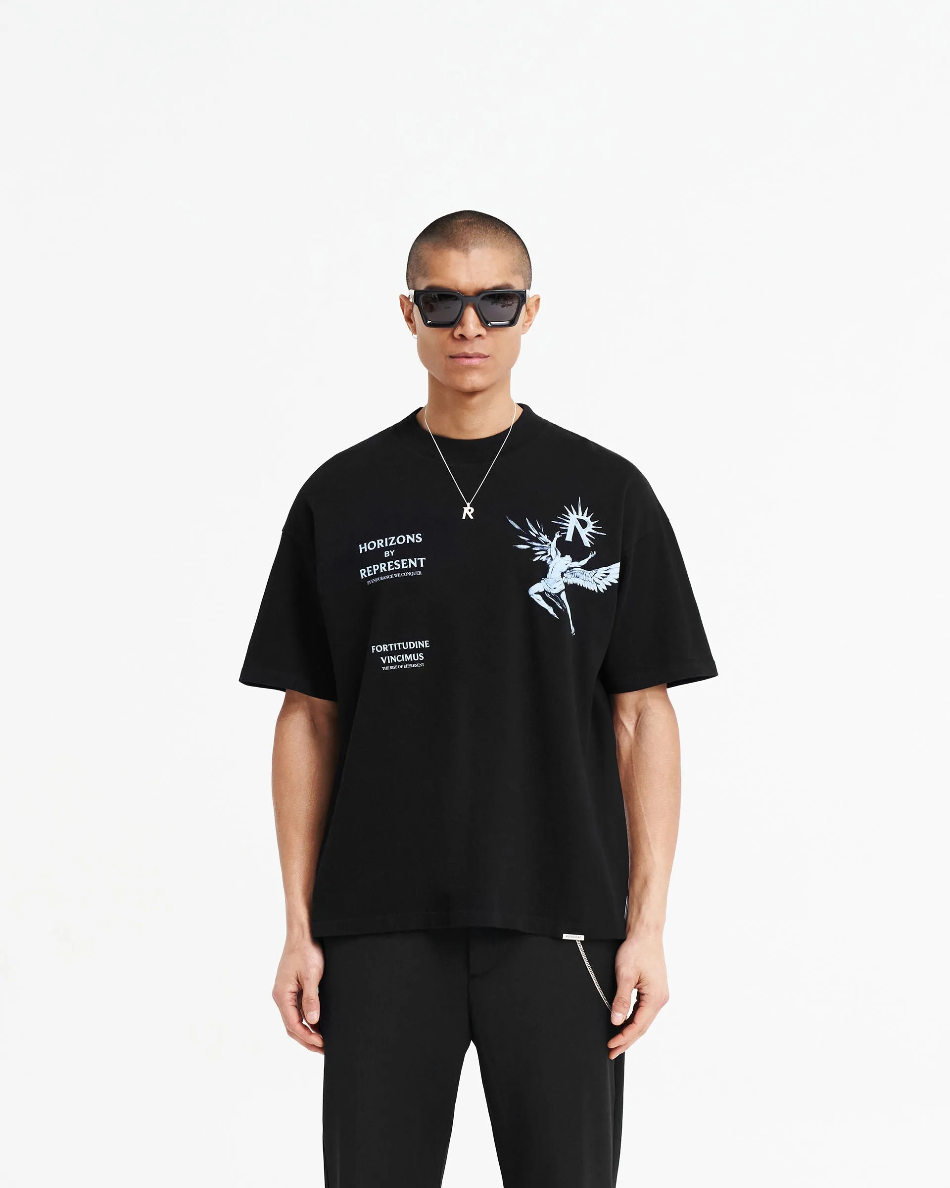 Icarus T-Shirt - Jet Black Blue sold by Represent product image thumbnail 3