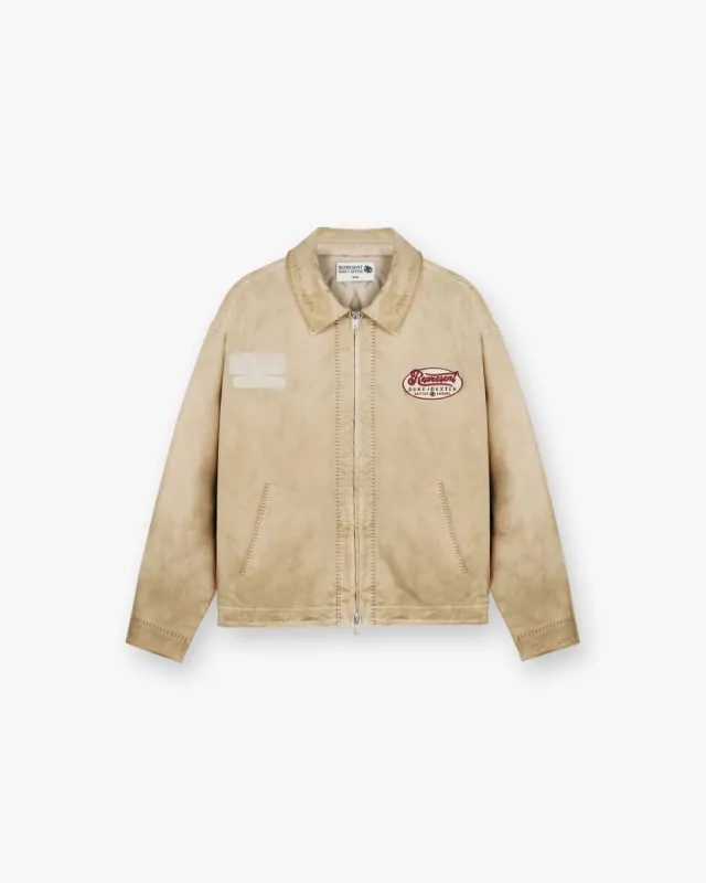 Represent X Duke + Dexter Multi Patch Carpenter Jacket - Sand sold by Represent