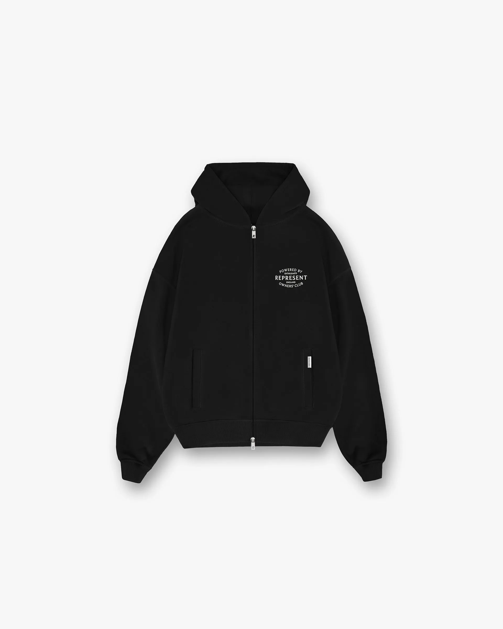 【REPRESENT】OWNERS CLUB STAMP ZIP UP HOODIE ジップパーカー Jet Black Zip Hoodie | Stamp Owners' Club | REPRESENT