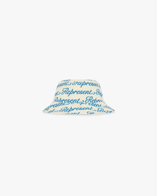 Embroidered Bucket Hat - Antique White made by Represent