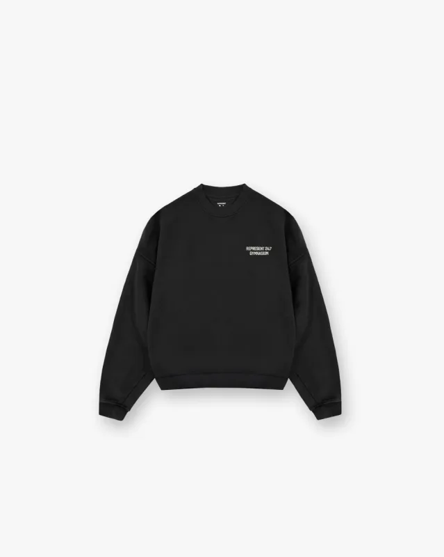 247 Gymnasium Boxy Sweater - Off Black sold by Represent