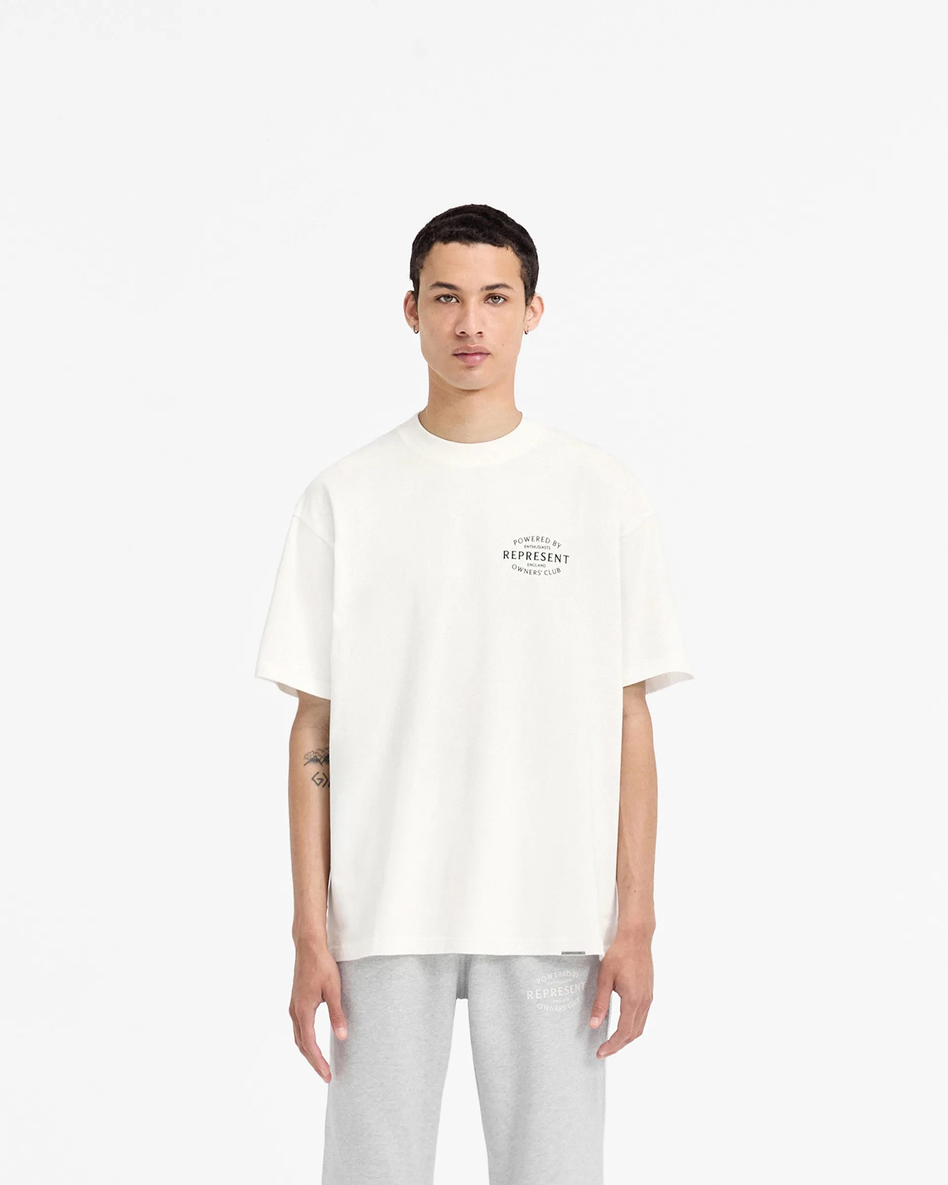 Represent Owners Club Stamp T-Shirt - Flat White sold by Represent product image thumbnail 3