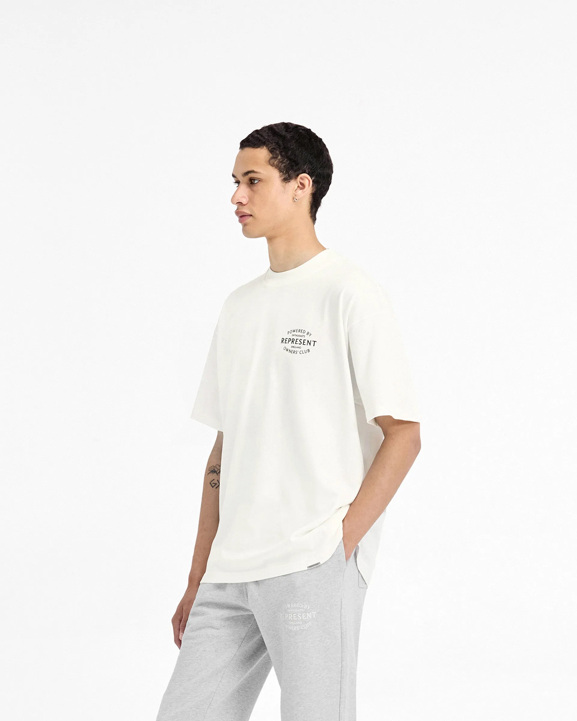 Represent Owners Club Stamp T-Shirt - Flat White sold by Represent product image thumbnail 4