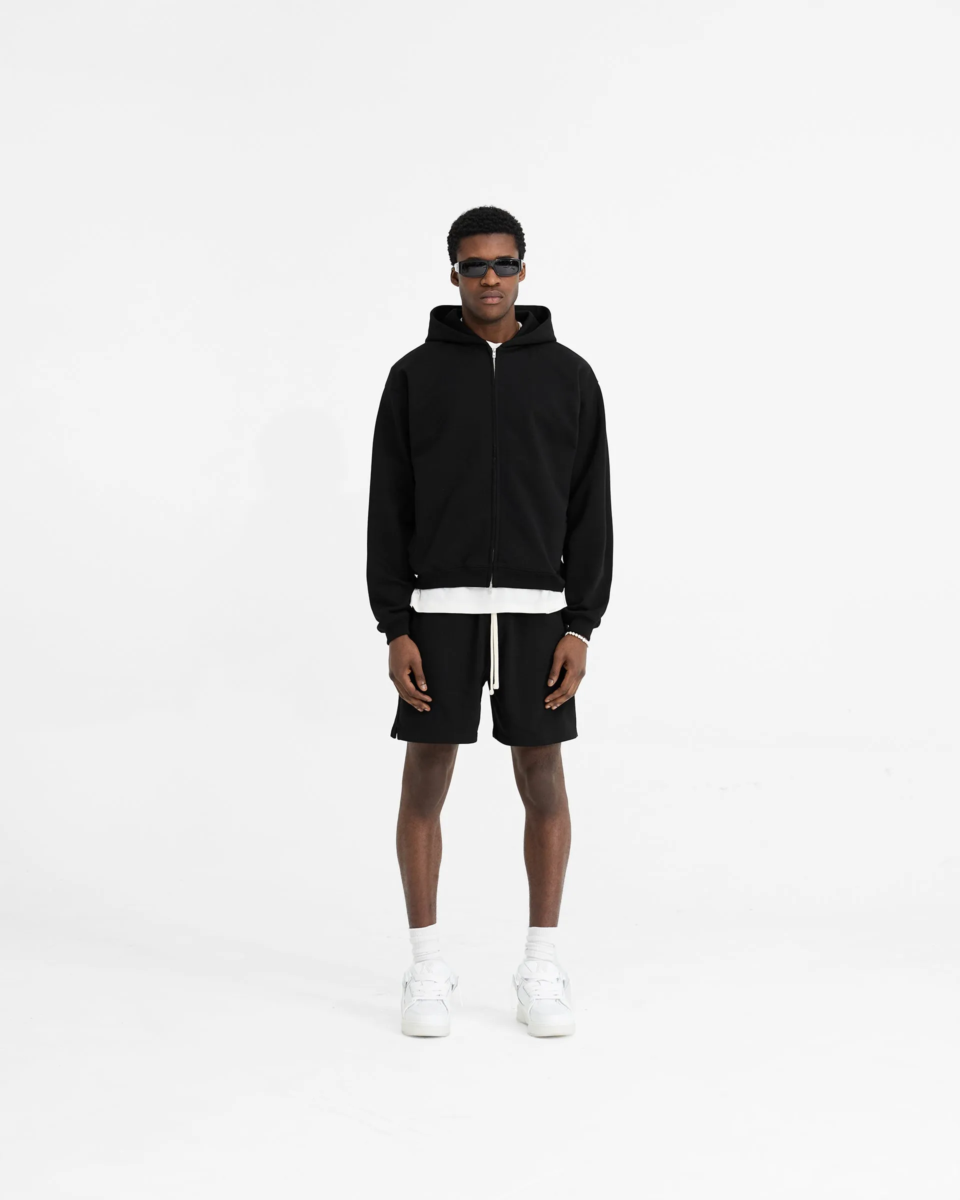 Initial Oversized Zip Hoodie - Black sold by Represent product image thumbnail 5