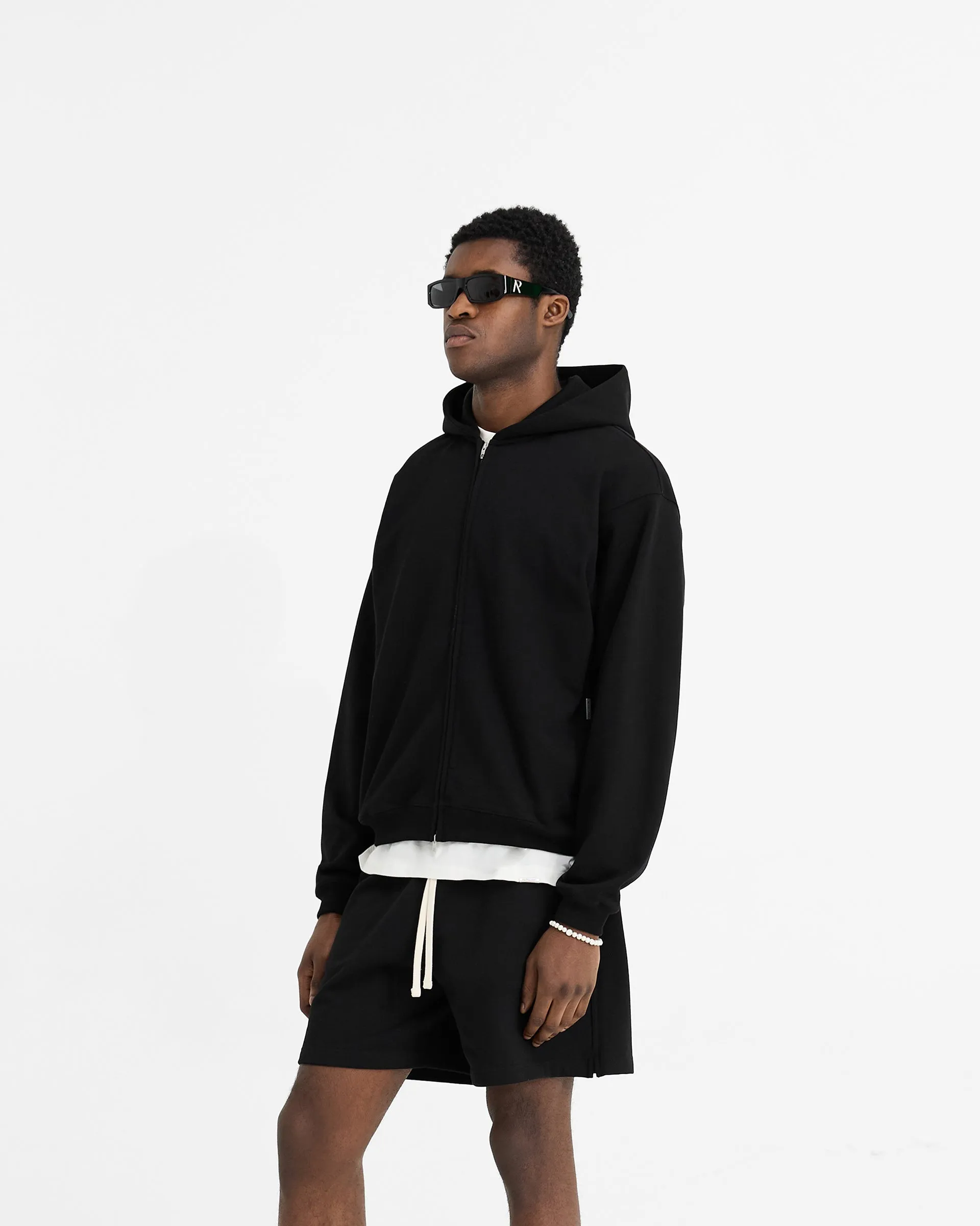 Initial Oversized Zip Hoodie - Black sold by Represent product image thumbnail 2
