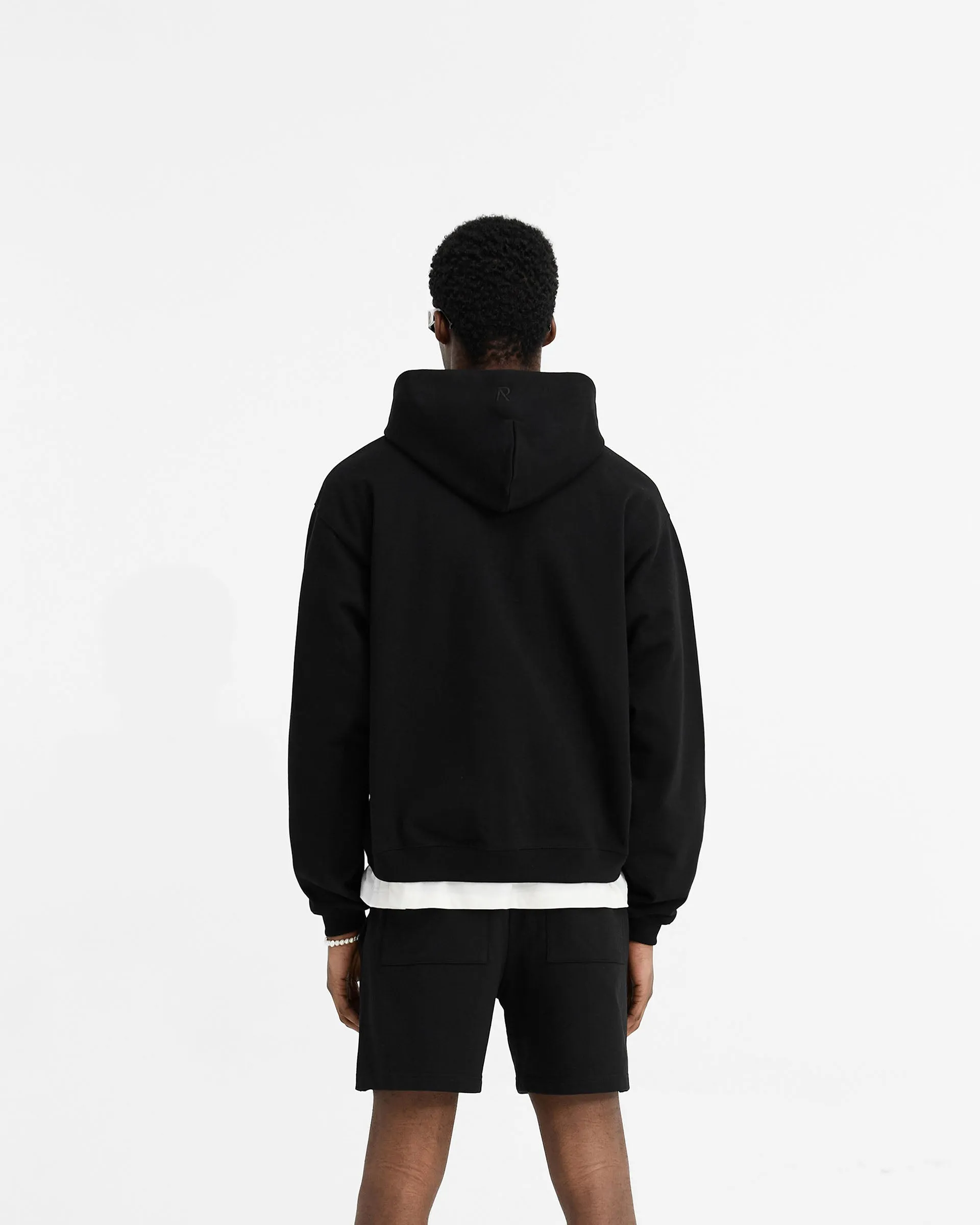 Initial Oversized Zip Hoodie - Black sold by Represent product image thumbnail 4