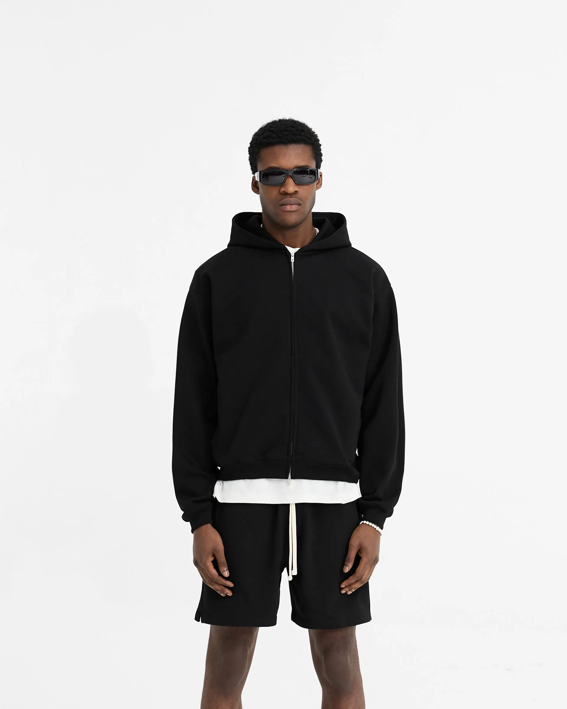Initial Oversized Zip Hoodie - Black sold by Represent product image thumbnail 3