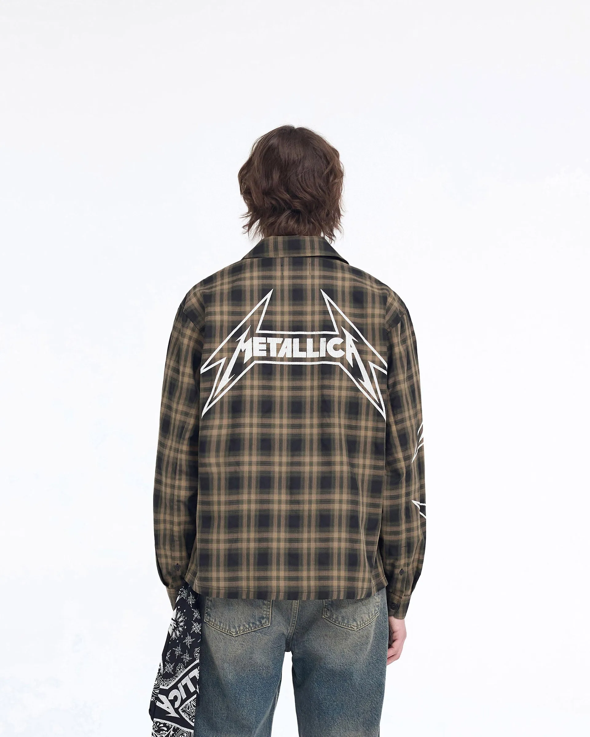 Represent X Metallica Flannel Shirt - Tobacco sold by Represent product image thumbnail 5