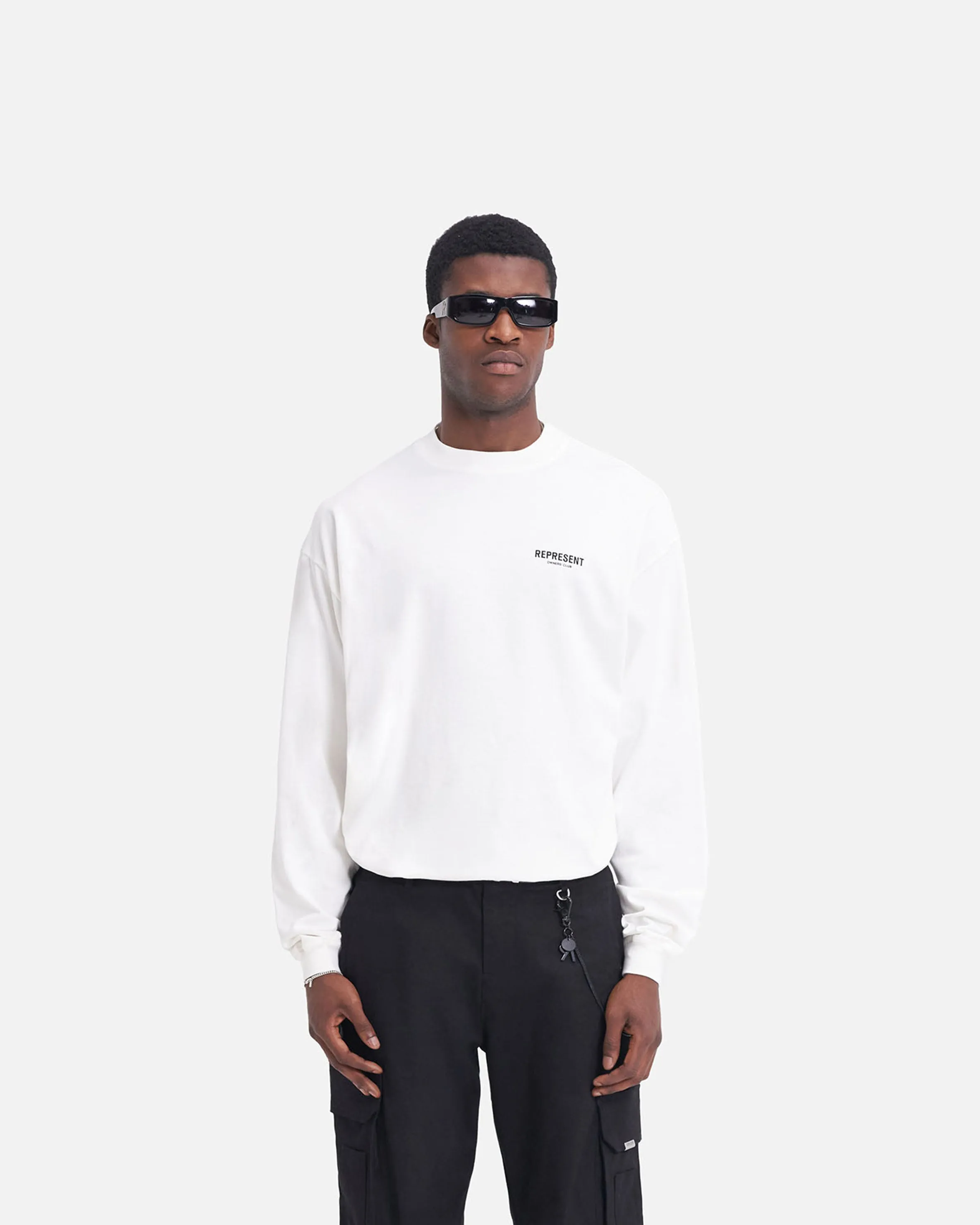 Represent Owners Club Long Sleeve T-Shirt - Flat White sold by Represent product image thumbnail 3
