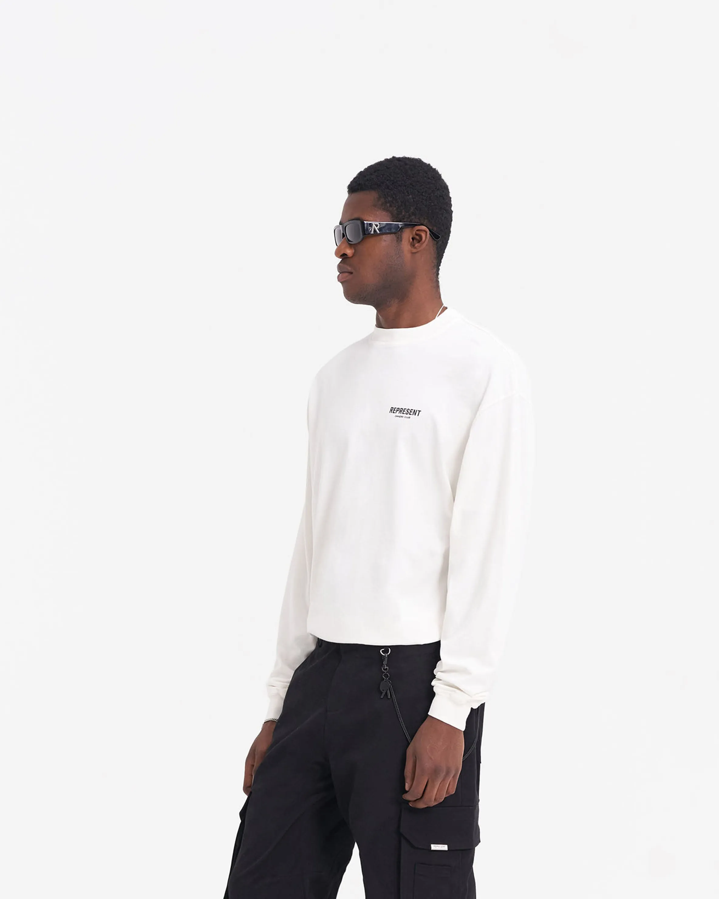 Represent Owners Club Long Sleeve T-Shirt - Flat White sold by Represent product image thumbnail 4