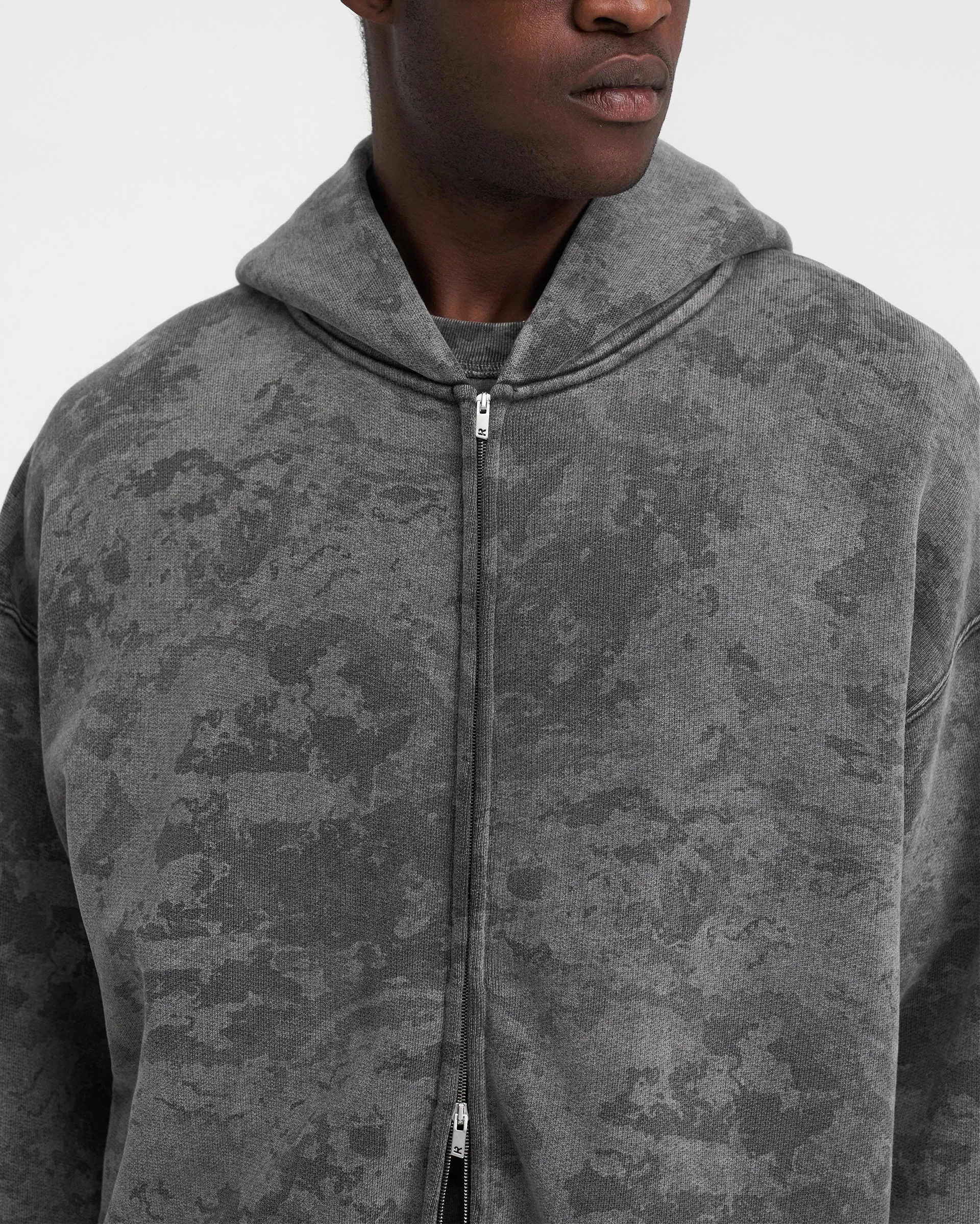 Heavyweight Initial Zip Hoodie - Fade Out Camo | Parallel