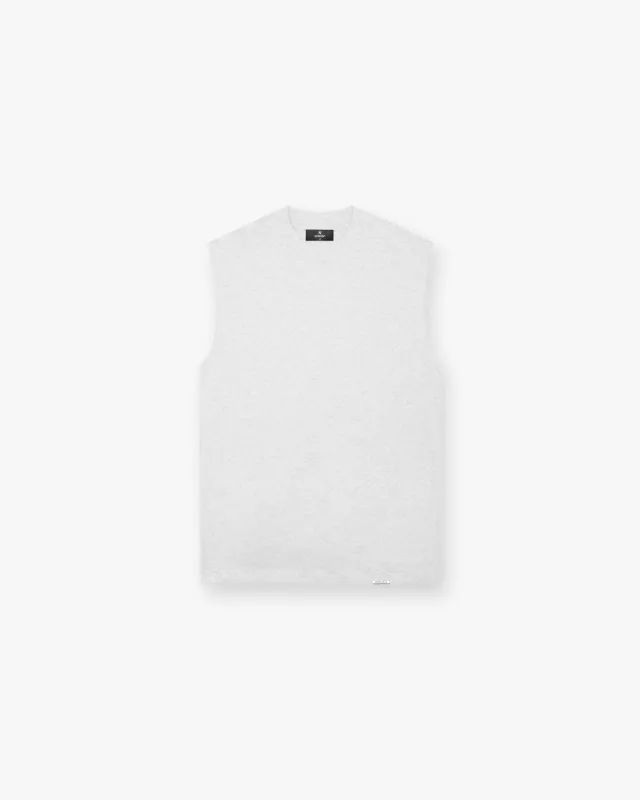 Initial Boxy Tank - Ice Grey Marl sold by Represent