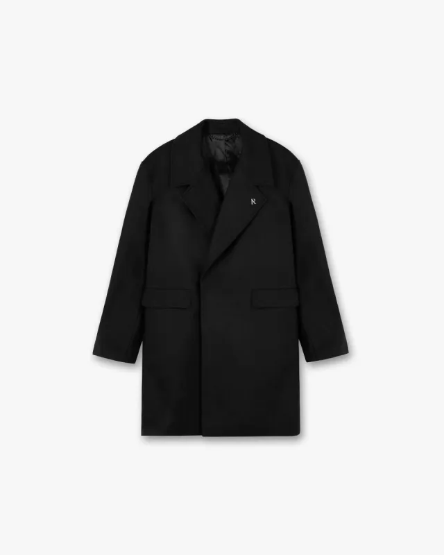 Double Breasted Overcoat - Jet Black sold by Represent