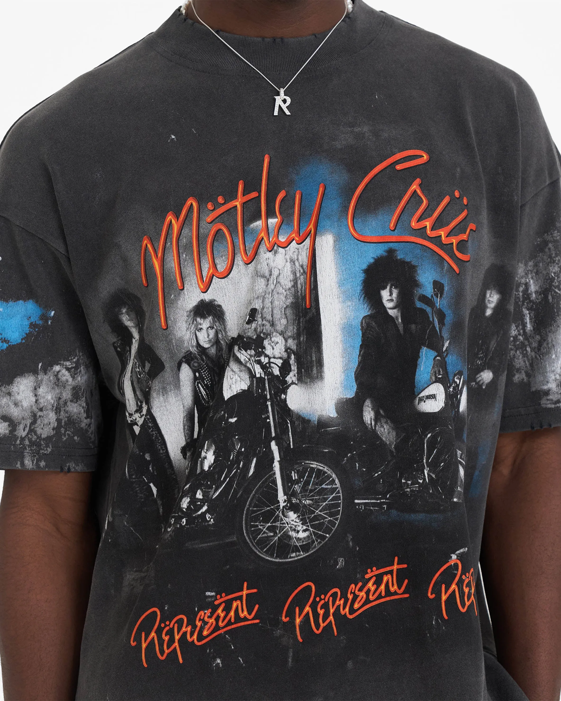 Represent x Mötley Crüe™️ Bad Boys T-Shirt - Vintage Grey sold by Represent product image thumbnail 5