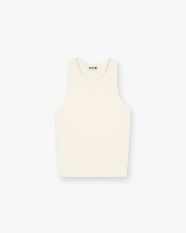 Represent X Duke + Dexter Ribbed Vest - Ecru sold by Represent
