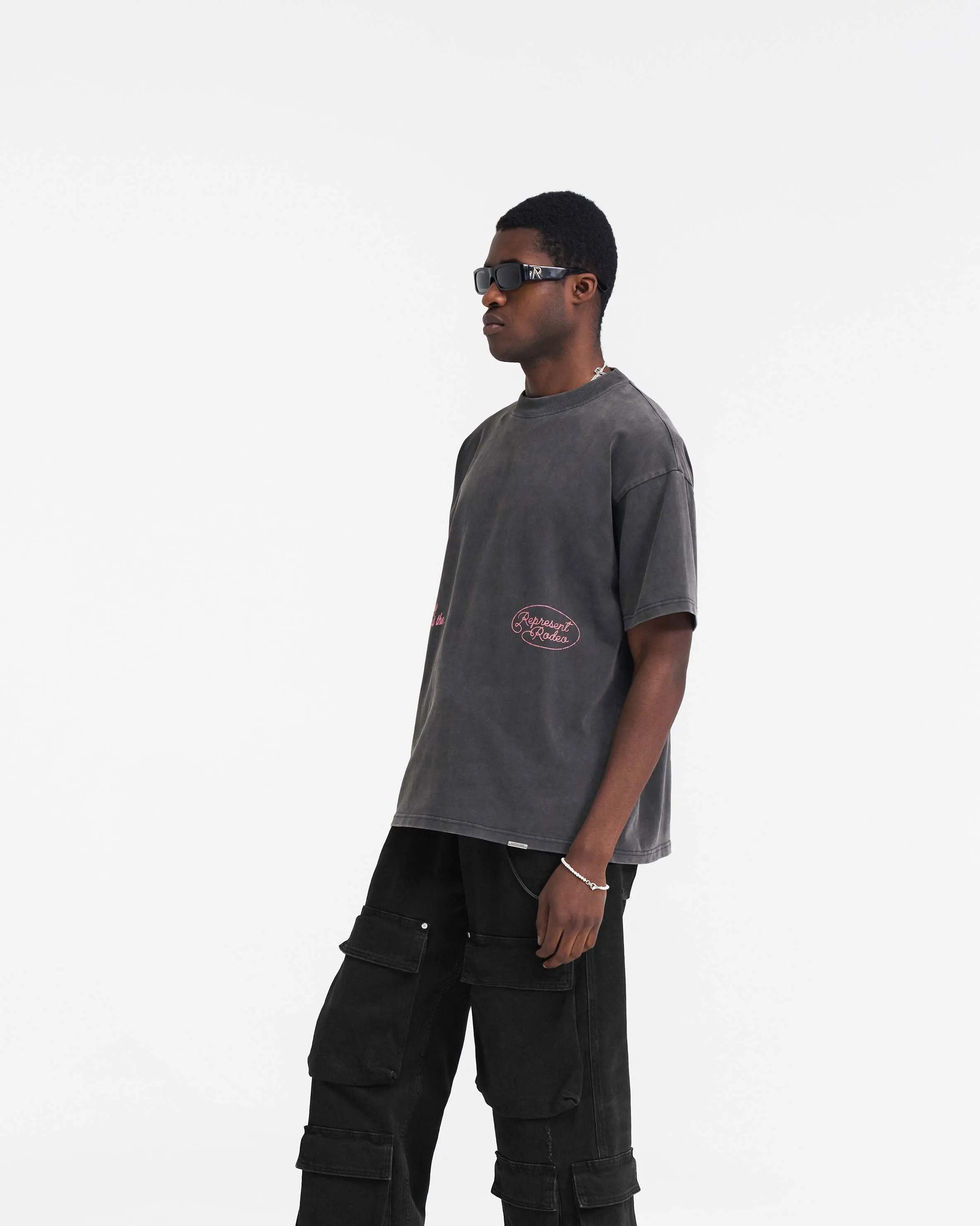 Chain Stitch Rodeo T-Shirt - Vintage Grey sold by Represent product image thumbnail 4