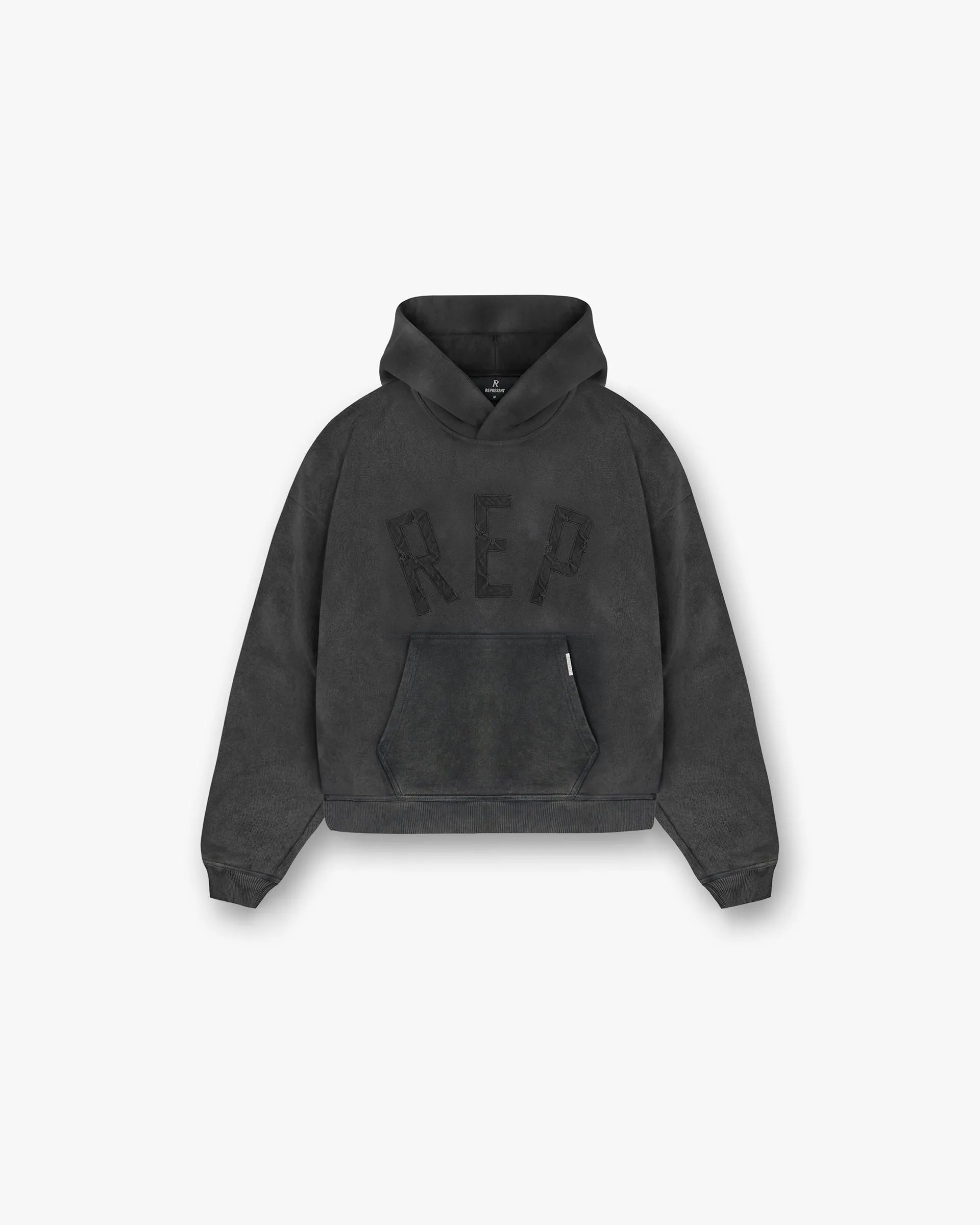 Rep Applique Hoodie - Vintage Black sold by Represent