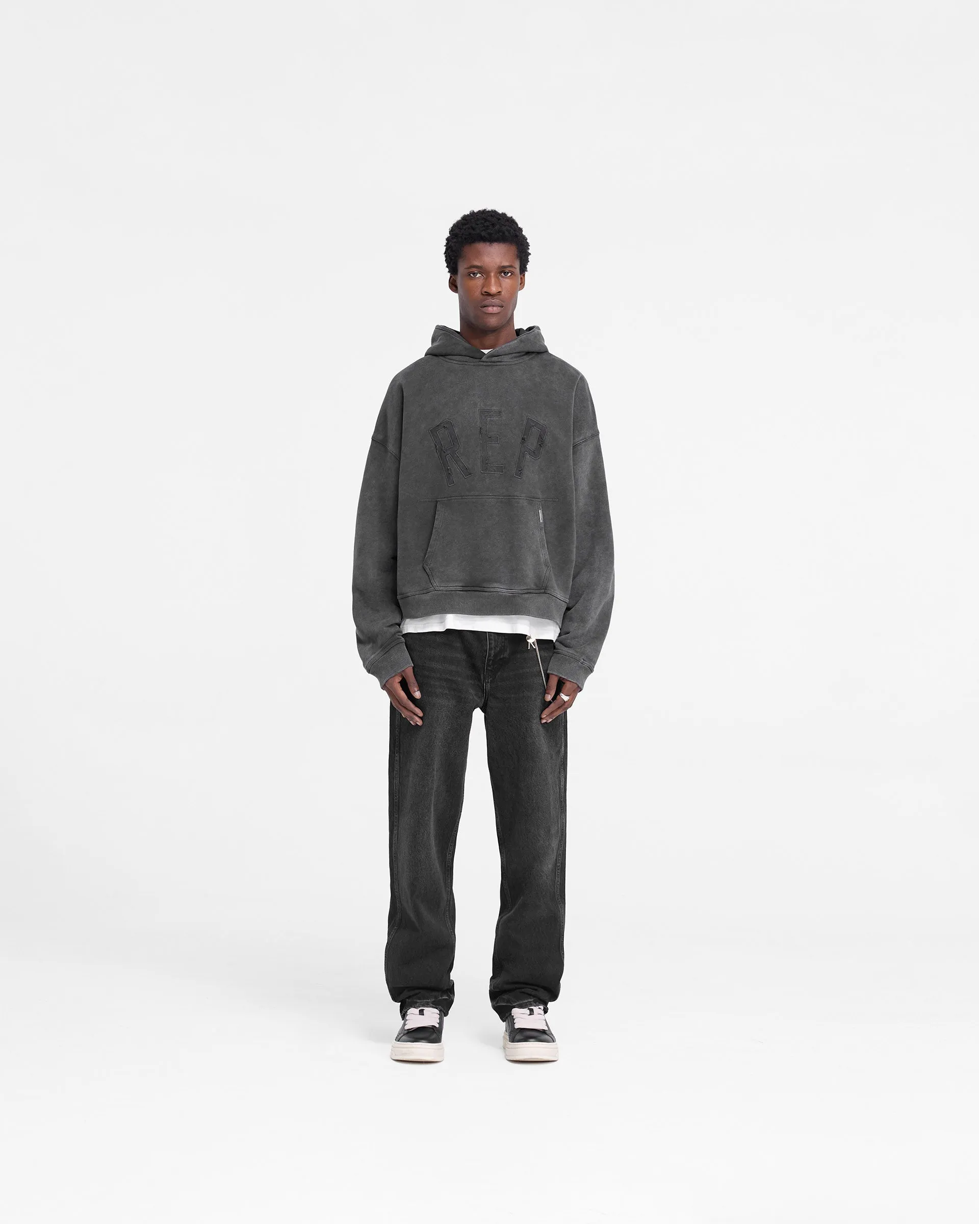 Rep Applique Hoodie - Vintage Black sold by Represent product image thumbnail 5